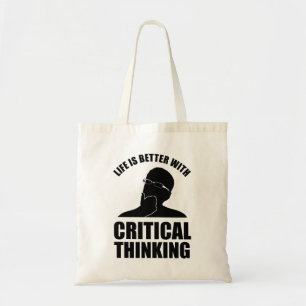 Bolso De Tela La vida es mejor con el pensamiento crítico