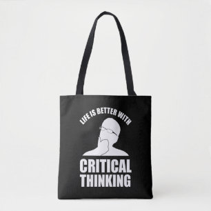 Bolso De Tela La vida es mejor con el pensamiento crítico
