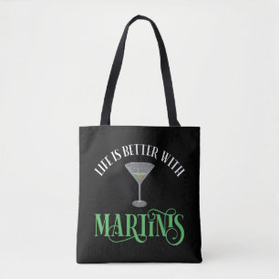 Bolso De Tela La vida es mejor con Martinis