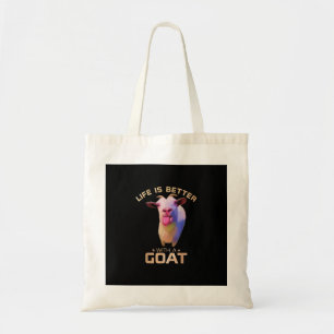 Bolso De Tela La Vida Es Mejor Con Un Regalo De Cabra