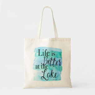 Bolso De Tela La vida es mejor en el lago