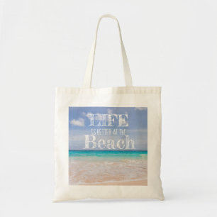 Bolso De Tela La vida es mejor en la playa
