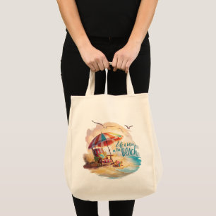 Bolso De Tela La vida es mejor en la playa