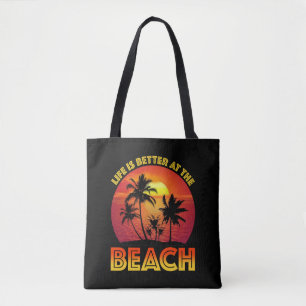 Bolso De Tela La Vida Es Mejor En La Playa