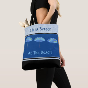 Bolso De Tela La Vida Es Mejor En La Playa De 2 Estilos