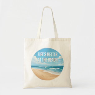 Bolso De Tela La vida es mejor en la playa, vacaciones de verano