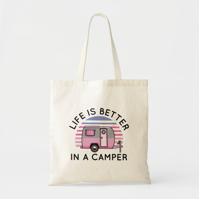 Bolso De Tela La Vida Es Mejor En Un Camper (Frente)