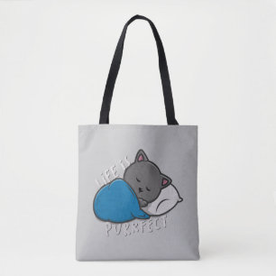 Bolso De Tela La vida es perfecta - Gato durmiente