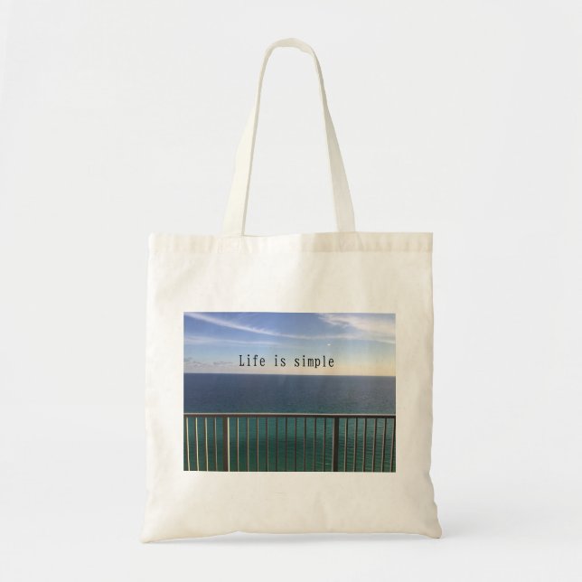 Bolso De Tela La vida es simple (Frente)