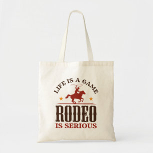 Bolso De Tela La Vida Es Un Juego El Rodeo Es Serio