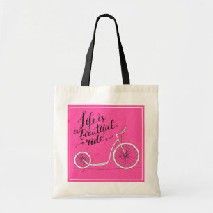 Bolso De Tela La vida es un rosa hermoso del paseo