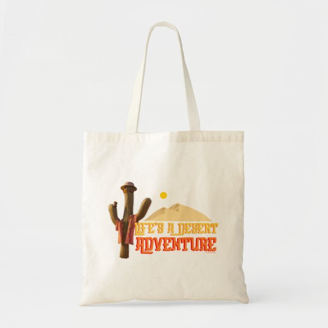 Bolso De Tela La vida es una aventura del desierto (Frente)