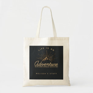 Bolso De Tela La vida es una montaña de aventura con los rayos d