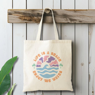 Bolso De Tela La vida es una playa