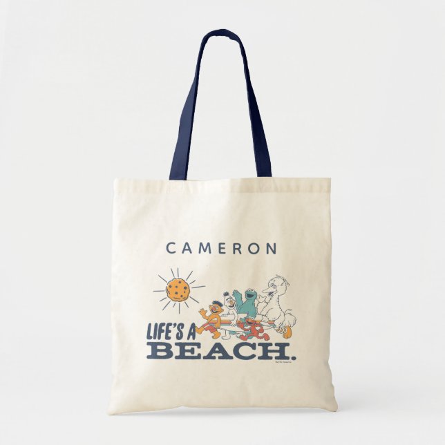 Bolso De Tela La vida es una playa (Frente)