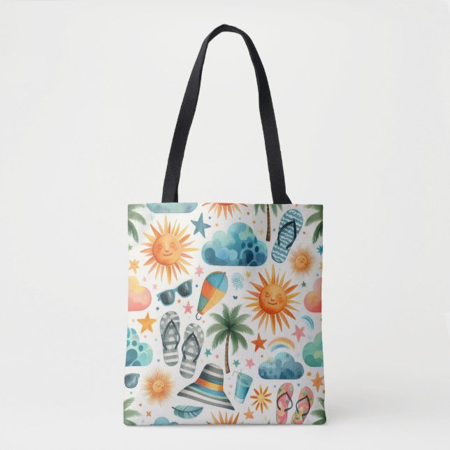 Bolso De Tela La vida es una playa (Anverso)