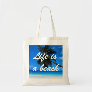 Bolso De Tela La Vida Es Una Playa Presupuesto Tote