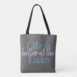 BOLSO DE TELA LA VIDA NÁUTICA ES MEJOR EN EL LAGO