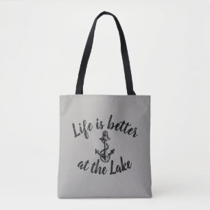 Bolso De Tela LA VIDA NÁUTICA ES MEJOR EN EL LAGO Y EL ancla