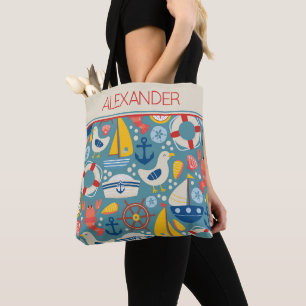 Bolso De Tela La vida náutica personalizada