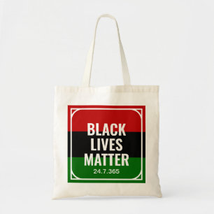 BOLSO DE TELA LA VIDA NEGRA IMPORTA 24 7 365