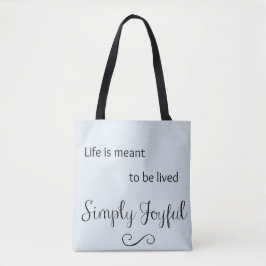 Bolso De Tela La vida se significa para ser tote simplemente