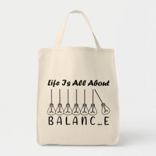 Bolso De Tela La vida se trata de inspiración de equilibrio y mo
