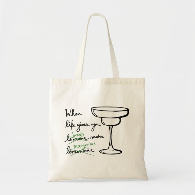 Bolso De Tela La Vida Te Da Lemones Que Te Lleve Limas Hacen Mar (Frente)
