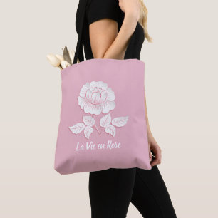 Bolso De Tela La vie en Rosa vida en rosa