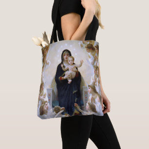 Bolso De Tela La Virgen con los Ángeles de William Bouguereau