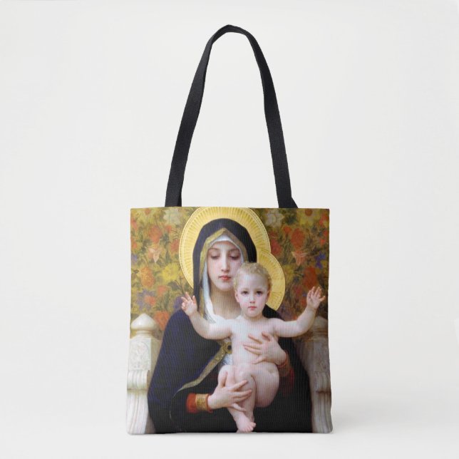 Bolso De Tela La Virgen de la Lily, Bouguereau (Anverso)