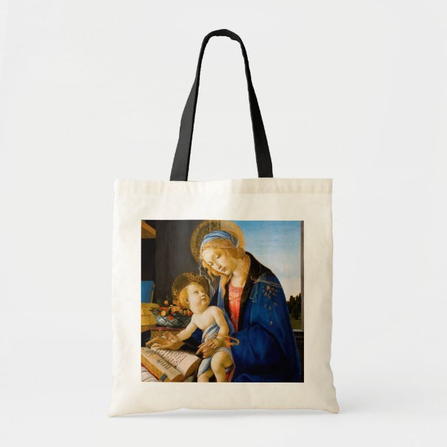 Bolso De Tela La Virgen y el Niño, Sandro Botticelli (Frente)