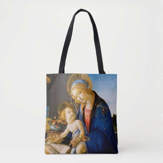 Bolso De Tela La Virgen y el Niño, Sandro Botticelli (Anverso)