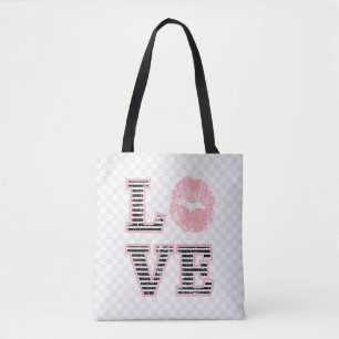 Bolso De Tela Labios de amor