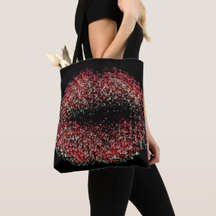 Bolso De Tela Labios de arte abstractos modernos #11