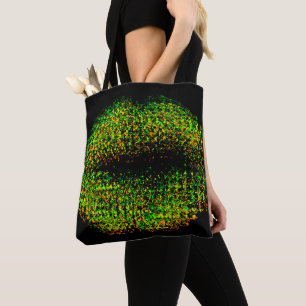 Bolso De Tela Labios de arte abstractos modernos #13