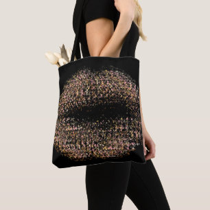 Bolso De Tela Labios de arte abstractos modernos #18