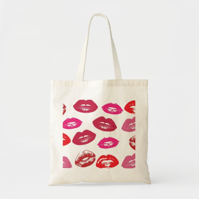 Bolso De Tela Labios de Kissable (Labios de Besado, Labios Rojos (Frente)