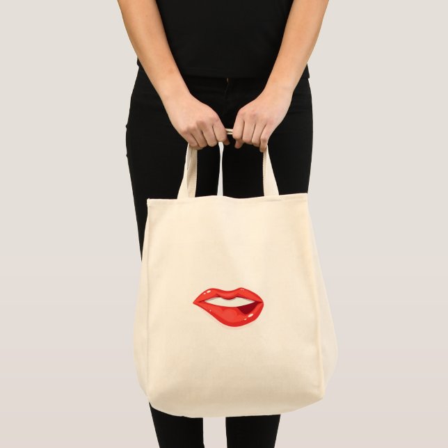 Bolso De Tela Labios de mujer (Anverso (producto))