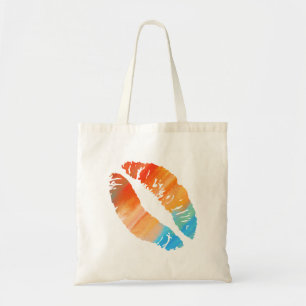 Bolso De Tela Labios elegantes