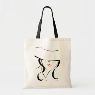 Bolso De Tela Labios rojos