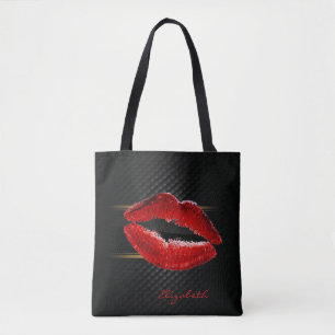 Bolso De Tela Labios Rojos Brillantes de Estilo Moderno, Persona