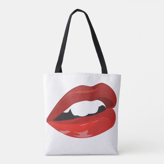 Bolso De Tela Labios rojos deliciosos (Reverso)