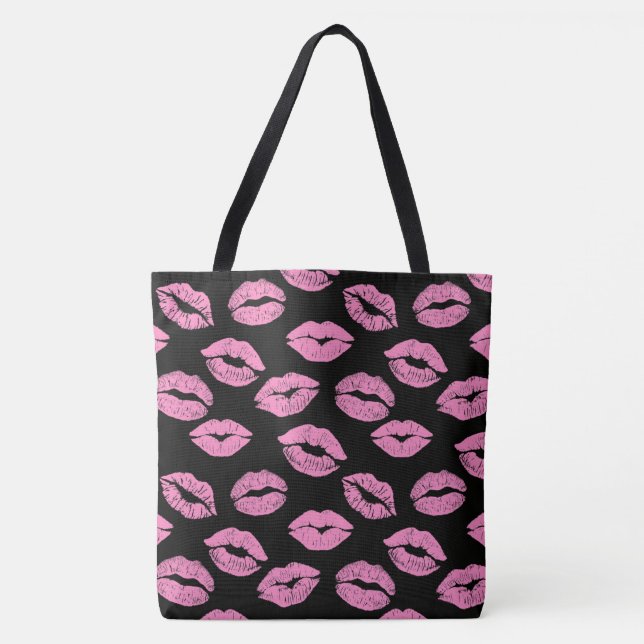 Bolso De Tela Labios rosados (Anverso)