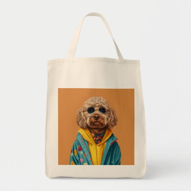 Bolso De Tela Labradoodle elegante (Frente)