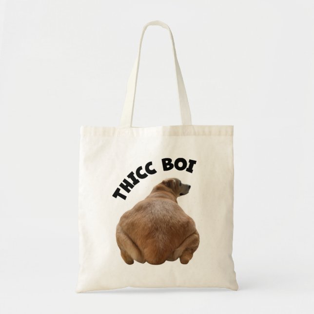 Bolso De Tela Labrador amarillo delgado y gracioso (Frente)