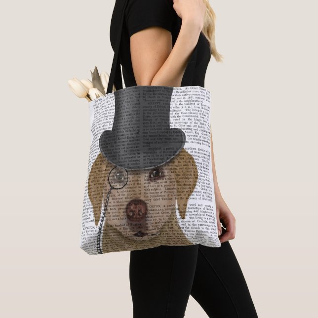 Bolso De Tela Labrador amarillo, hebilla formal y Gorra (Detalle)