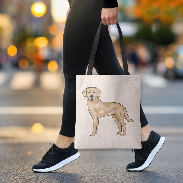 Bolso De Tela Labrador amarillo recuperador de caricatura suave  (Subido por el creador)