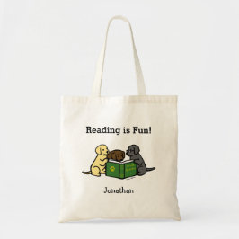 Bolso De Tela Labrador cachorra Personalizado de lectura