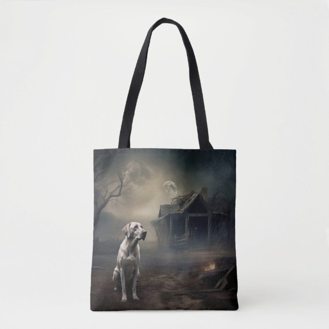 Bolso De Tela Labrador Halloween Scary (Anverso)